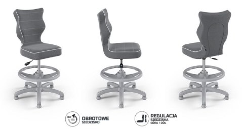 Entelo Petit Szary Jasmine 33 rozmiar 3 WK+P ergonomiczne krzesło / fotel do biurka Entelo Petit Szary Jasmine 33 rozmiar 3 WK+P ergonomiczne krzesło / fotel do biurka