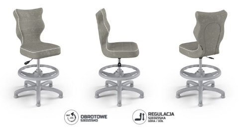 Entelo Petit Szary Visto 03 rozmiar 3 WK+P ergonomiczne krzesło / fotel do biurka Entelo Petit Szary Visto 03 rozmiar 3 WK+P ergonomiczne krzesło / fotel do biurka