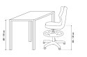 Entelo Petit Szary Visto 03 rozmiar 3 WK+P ergonomiczne krzesło / fotel do biurka