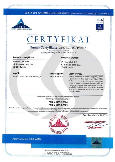 Entelo Petit Szary Visto 07 rozmiar 3 WK+P ergonomiczne krzesło / fotel do biurka Entelo Petit Szary Visto 07 rozmiar 3 WK+P ergonomiczne krzesło / fotel do biurka