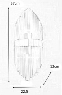 King Home Kinkiet Lampa ścienna FLORENS metal złota kryształ transparentny 2 x E14 glamour