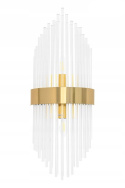 King Home Kinkiet Lampa ścienna FLORENS metal złota kryształ transparentny 2 x E14 glamour King Home Kinkiet Lampa ścienna FLORENS metal złota kryształ transparentny 2 x E14 glamour