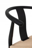 King Home Krzesło WISHBONE METAL CZARNY siedzisko włókno naturalne eleganckie i wygodne King Home Krzesło WISHBONE METAL CZARNY siedzisko włókno naturalne eleganckie i wygodne