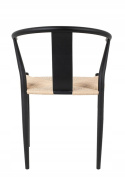King Home Krzesło WISHBONE METAL CZARNY siedzisko włókno naturalne eleganckie i wygodne King Home Krzesło WISHBONE METAL CZARNY siedzisko włókno naturalne eleganckie i wygodne