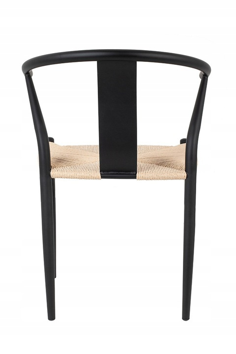 King Home Krzesło WISHBONE METAL CZARNY siedzisko włókno naturalne eleganckie i wygodne King Home Krzesło WISHBONE METAL CZARNY siedzisko włókno naturalne eleganckie i wygodne