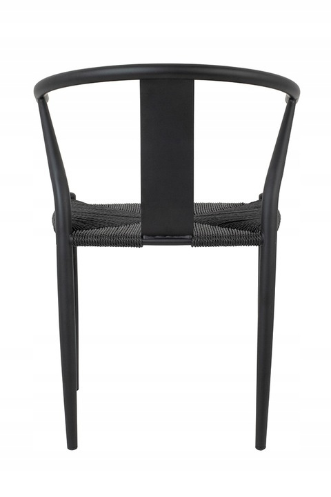 King Home Krzesło WISHBONE METALOWE czarne siedzisko plecione z naturalnych czarnych włókien stabilne i wygodne King Home Krzesło WISHBONE METALOWE czarne siedzisko plecione z naturalnych czarnych włókien stabilne i wygodne