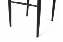 King Home Krzesło WISHBONE METALOWE czarne siedzisko plecione z naturalnych czarnych włókien stabilne i wygodne
