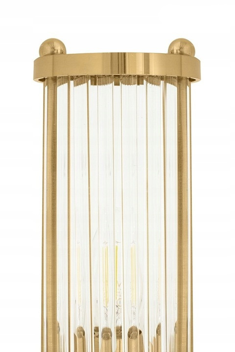 LAMPA ŚCIENNA KINKIET PILAR TWIN King Home stal ZŁOTA klosze kryształ BEZBARWNY 2xE14 LAMPA ŚCIENNA KINKIET PILAR TWIN King Home stal ZŁOTA klosze kryształ BEZBARWNY 2xE14