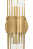 LAMPA ŚCIENNA KINKIET PILAR TWIN King Home stal ZŁOTA klosze kryształ BEZBARWNY 2xE14 LAMPA ŚCIENNA KINKIET PILAR TWIN King Home stal ZŁOTA klosze kryształ BEZBARWNY 2xE14