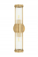 LAMPA ŚCIENNA KINKIET PILAR TWIN King Home stal ZŁOTA klosze kryształ BEZBARWNY 2xE14 LAMPA ŚCIENNA KINKIET PILAR TWIN King Home stal ZŁOTA klosze kryształ BEZBARWNY 2xE14