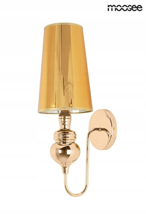 KINKIET LAMPA ścienna QUEEN 15 ZŁOTA abażur tworzywo stelaż aluminium ZŁOTY połysk E27 Moosee MOOSEE KINKIET LAMPA ścienna QUEEN 15 ZŁOTA abażur tworzywo stelaż aluminium ZŁOTY połysk E27 Moosee MOOSEE