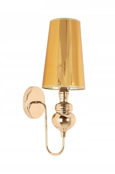 KINKIET LAMPA ścienna QUEEN 15 ZŁOTA abażur tworzywo stelaż aluminium ZŁOTY połysk E27 Moosee MOOSEE KINKIET LAMPA ścienna QUEEN 15 ZŁOTA abażur tworzywo stelaż aluminium ZŁOTY połysk E27 Moosee MOOSEE