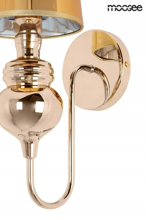 KINKIET LAMPA ścienna QUEEN 15 ZŁOTA abażur tworzywo stelaż aluminium ZŁOTY połysk E27 Moosee MOOSEE KINKIET LAMPA ścienna QUEEN 15 ZŁOTA abażur tworzywo stelaż aluminium ZŁOTY połysk E27 Moosee MOOSEE