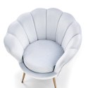 Halmar AMORINO fotel wypoczynkowy jasny niebieski, nogi - złote