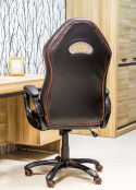 Halmar ENZO fotel obrotowy gabinetowy czarny ekoskóra TILT gamingowy krzesło do biurka Gamingowe