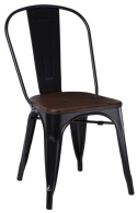 KRZESŁO Paris Wood D2.DESIGN METALOWE CZARNE siedzisko DREWNO SOSNOWE kolor ORZECH KRZESŁO Paris Wood D2.DESIGN METALOWE CZARNE siedzisko DREWNO SOSNOWE kolor ORZECH