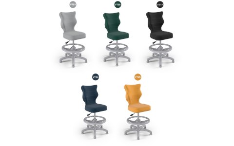Entelo Petit Szary Velvet 17 rozmiar 4 WK+P ergonomiczne krzesło / fotel do biurka Entelo Petit Szary Velvet 17 rozmiar 4 WK+P ergonomiczne krzesło / fotel do biurka