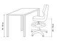 Entelo Petit Szary Visto 09 rozmiar 4 WK+P ergonomiczne krzesło / fotel do biurka