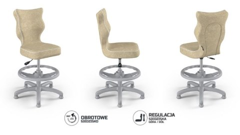 Entelo Petit Szary Visto 26 rozmiar 4 WK+P ergonomiczne krzesło / fotel do biurka Entelo Petit Szary Visto 26 rozmiar 4 WK+P ergonomiczne krzesło / fotel do biurka