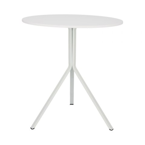 Intesi Stół Taloja 70cm okrągły biały blat tworzywo sztuczne nogi metalowe do kuchni jadalni restauracji recepcji Intesi Stół Taloja 70cm okrągły biały blat tworzywo sztuczne nogi metalowe do kuchni jadalni restauracji recepcji