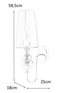 Moosee MOOSEE kinkiet lampa ścienna QUEEN 20 srebrna aluminium połysk abażur tworzywo Moosee MOOSEE kinkiet lampa ścienna QUEEN 20 srebrna aluminium połysk abażur tworzywo