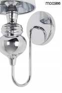 LAMPA ŚCIENNA KINKIET QUEEN 15 aluminium SREBRNA abażur tworzywo E27 Moosee MOOSEE LAMPA ŚCIENNA KINKIET QUEEN 15 aluminium SREBRNA abażur tworzywo E27 Moosee MOOSEE