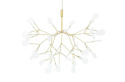 Moosee MOOSEE lampa wisząca sufitowa FLORA 50 LED złota stal szczotkowana inspirowana roślinnością Moosee MOOSEE lampa wisząca sufitowa FLORA 50 LED złota stal szczotkowana inspirowana roślinnością