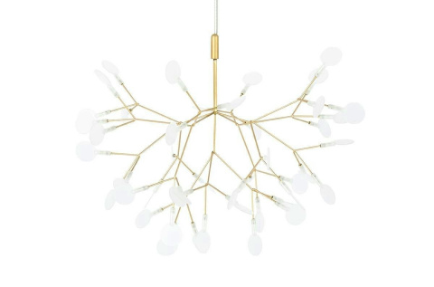 Moosee MOOSEE lampa wisząca sufitowa FLORA 50 LED złota stal szczotkowana inspirowana roślinnością Moosee MOOSEE lampa wisząca sufitowa FLORA 50 LED złota stal szczotkowana inspirowana roślinnością