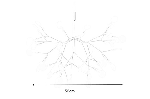 Moosee MOOSEE lampa wisząca sufitowa FLORA 50 LED złota stal szczotkowana inspirowana roślinnością Moosee MOOSEE lampa wisząca sufitowa FLORA 50 LED złota stal szczotkowana inspirowana roślinnością