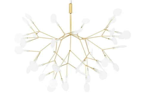 Moosee MOOSEE lampa wisząca sufitowa FLORA 72 LED złota stal szczotkowana inspirowana roślinnością Moosee MOOSEE lampa wisząca sufitowa FLORA 72 LED złota stal szczotkowana inspirowana roślinnością