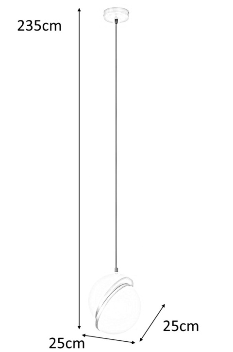 MOOSEE lampa wisząca GLOBE 25 złota połączenia metalu w kolorze mosiądzu i kulistego klosza wykonanego z mlecznego akrylu E27 MOOSEE lampa wisząca GLOBE 25 złota połączenia metalu w kolorze mosiądzu i kulistego klosza wykonanego z mlecznego akrylu E27
