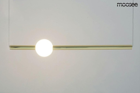 LAMPA WISZĄCA LIBRA 90 ON ZŁOTA stal nierdzewna w stonowanym złotym kolorze i szklanej błyszczącej kuli MOOSEE LAMPA WISZĄCA LIBRA 90 ON ZŁOTA stal nierdzewna w stonowanym złotym kolorze i szklanej błyszczącej kuli MOOSEE