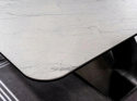 SIGNAL STÓŁ do jadalni CANYON CERAMIC BIAŁY MARMUR/CZARNY MAT 160(220)X90 - rozkładany, blat szkło hartowane+włoska ceramika