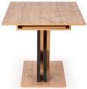 HALMAR stół XARELTO rozkładany 130-175x85 dąb wotan - czarny - do jadalni, salonu - nowoczesny na nodze - płyta okleinowana