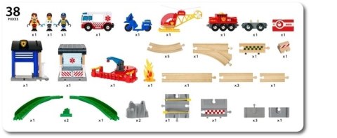 BRIO BRIO World Zestaw Kolejki Deluxe Straż Pożarna i Policja BRIO BRIO World Zestaw Kolejki Deluxe Straż Pożarna i Policja