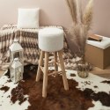 Intesi Stołek barowy Freya biały/ naturalny Intesi Stołek barowy Freya biały/ naturalny