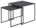 Intesi Zestaw stolików Oxford black 50x50 Intesi Zestaw stolików Oxford black 50x50