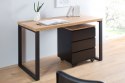 Invicta Interior INVICTA Kontenerek pod biurko BIG DEAL - czarny MDF lakierowany wysoki połysk, dąb fornir na kółkach z blokadą Invicta Interior INVICTA Kontenerek pod biurko BIG DEAL - czarny MDF lakierowany wysoki połysk, dąb fornir na kółkach z blokadą
