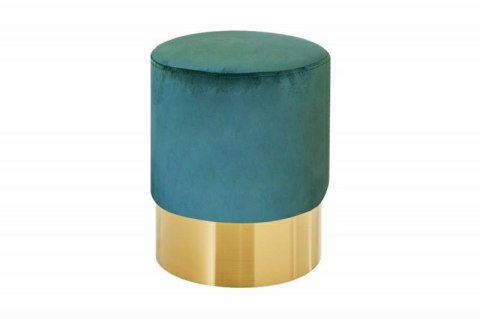 Invicta Interior INVICTA pufa okrągła BAROCK VELVET zielona - złota podstawa lakierowana stal szczotkowana Invicta Interior INVICTA pufa okrągła BAROCK VELVET zielona - złota podstawa lakierowana stal szczotkowana