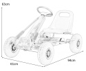 Milly Mally Pojazd Gokart na pedały Thor Green Zielony duże łożyskowane koła skrzynia biegów sportowa kierownica 3 lata +