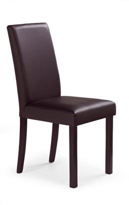 Halmar NIKKO krzesło do jadalni wenge/ciemny brąz, drewno lite/ekoskóra