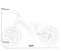 Qplay Rowerek Biegowy Racer Green Zielony Biały siodełko pompowane łożyskowane koła regulacja wysokości siodełka i kierownicy Qplay Rowerek Biegowy Racer Green Zielony Biały siodełko pompowane łożyskowane koła regulacja wysokości siodełka i kierownicy