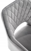 HOKER TAPICEROWANY KRZESŁO BAROWE H107 HALMAR velvet POPIELATY nogi stal malowana proszkowo CZARNE Z PODPÓRKĄ NA NOGI HOKER TAPICEROWANY KRZESŁO BAROWE H107 HALMAR velvet POPIELATY nogi stal malowana proszkowo CZARNE Z PODPÓRKĄ NA NOGI