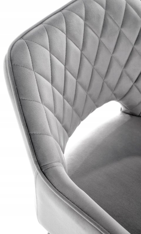 HOKER TAPICEROWANY KRZESŁO BAROWE H107 HALMAR velvet POPIELATY nogi stal malowana proszkowo CZARNE Z PODPÓRKĄ NA NOGI HOKER TAPICEROWANY KRZESŁO BAROWE H107 HALMAR velvet POPIELATY nogi stal malowana proszkowo CZARNE Z PODPÓRKĄ NA NOGI