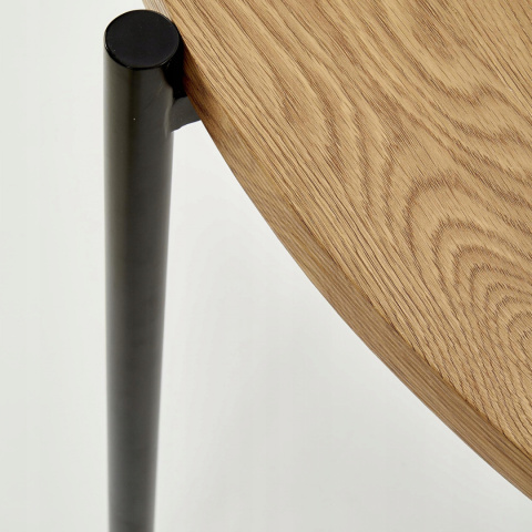 STÓŁ OKRĄGŁY fi 120 MORGAN Halmar MDF laminowany DĄB ZŁOTY / NOGI STAL malowana proszkowo CZARNY DO DOMU I DO LOKALU STÓŁ OKRĄGŁY fi 120 MORGAN Halmar MDF laminowany DĄB ZŁOTY / NOGI STAL malowana proszkowo CZARNY DO DOMU I DO LOKALU