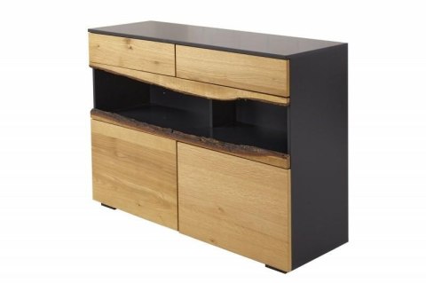 Invicta Interior INVICTA komoda WILD OAK 120 cm szary dąb - drewno naturalne, płyta MDF