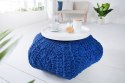 Invicta interior INVICTA pufa COSY IV niebieska - bawełna robiona ręcznie wypełnienie kulki styropianowe wykonane z EPS Invicta interior INVICTA pufa COSY IV niebieska - bawełna robiona ręcznie wypełnienie kulki styropianowe wykonane z EPS