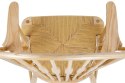 King Home Fotel BOHO PAVO natural - drewno jesionowe, naturalne włókne