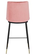 King Home Hoker Krzesło barowe DIEGO 65 brudny róż - welur, podstawa czarno złota metalowa King Home Hoker Krzesło barowe DIEGO 65 brudny róż - welur, podstawa czarno złota metalowa