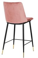 King Home Hoker Krzesło barowe DIEGO 65 brudny róż - welur, podstawa czarno złota metalowa King Home Hoker Krzesło barowe DIEGO 65 brudny róż - welur, podstawa czarno złota metalowa